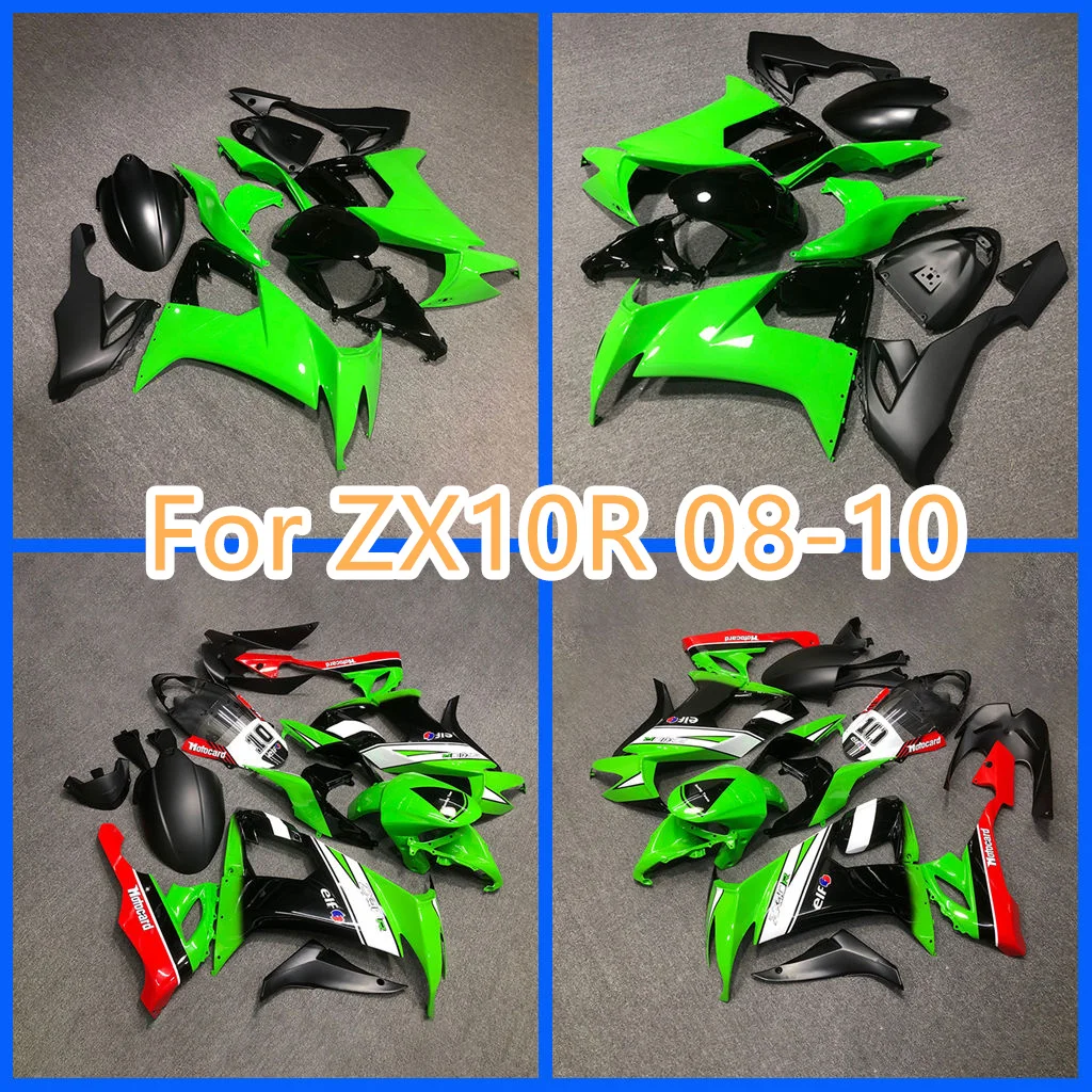 Road Racing Fairing Kit for Kawasaki 2008 2009 2010 ZX-10R 08 09 10 ZX10R Body Repair Aftermarket Parts 100% Fit Injection Mold