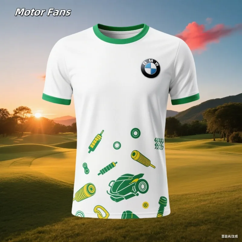 

F1 Summer Men MOTOR FANS 25 New BMW Motorcycle Fashion 3D Printed Outdoor Sports Quick Dry Breathable Loose Short Sleeve T-shirt