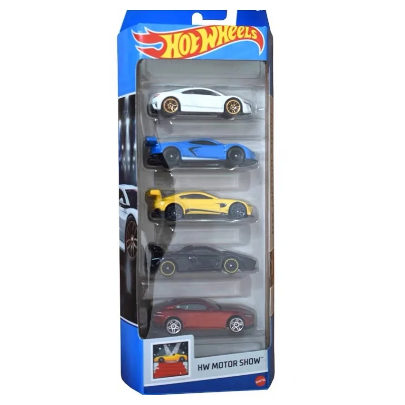 Origineel Hot Wheels Pack 5-motorshow - Htv49 Modelcollectie Verjaardagscadeau Formule Auto Mercedes Kid Speelgoed Verjaardagscadeau