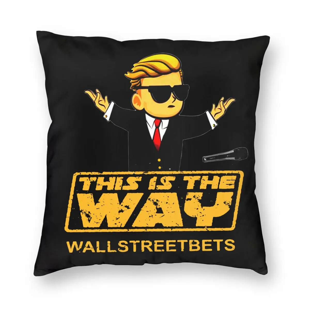 Wall Street Bets To The Moon Pillowcase Printing Polyester Cushion Cover Decorations Wsb Throw Pillow Case Cover Sofa 40*40cm