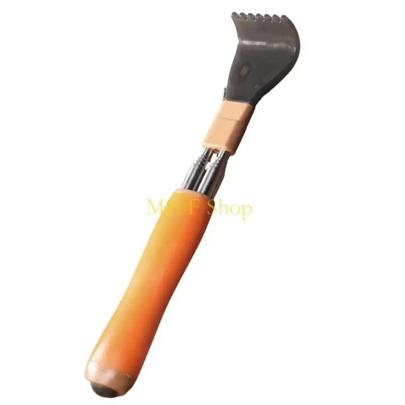 M89F Stainless Steel Telescopic Back Massager Scratcher Double Poles For Itch Relief