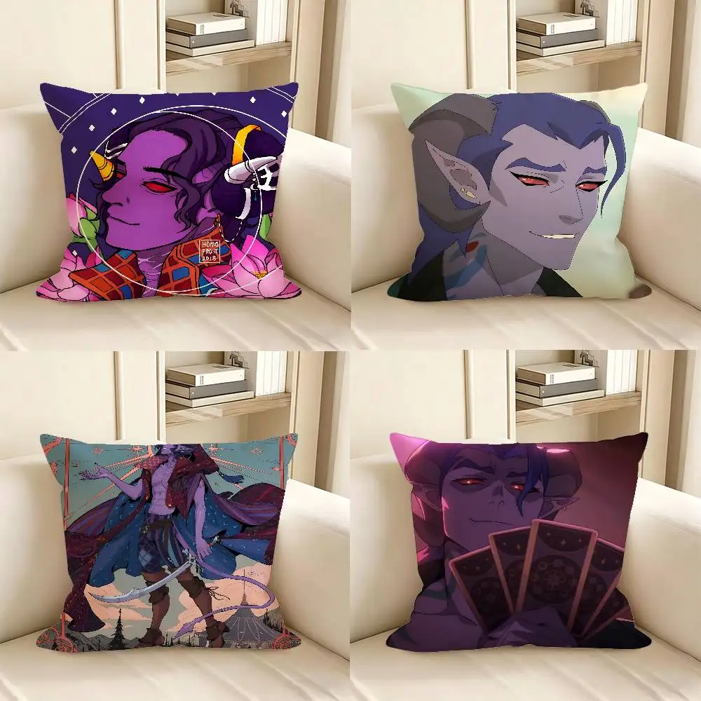 1pc Anime The M-Mighty Nein Mollymauk Tealeaf Pillow Case Fashion Square Pillowcase Bedroom Sofa Room Ins Decoration Leisure