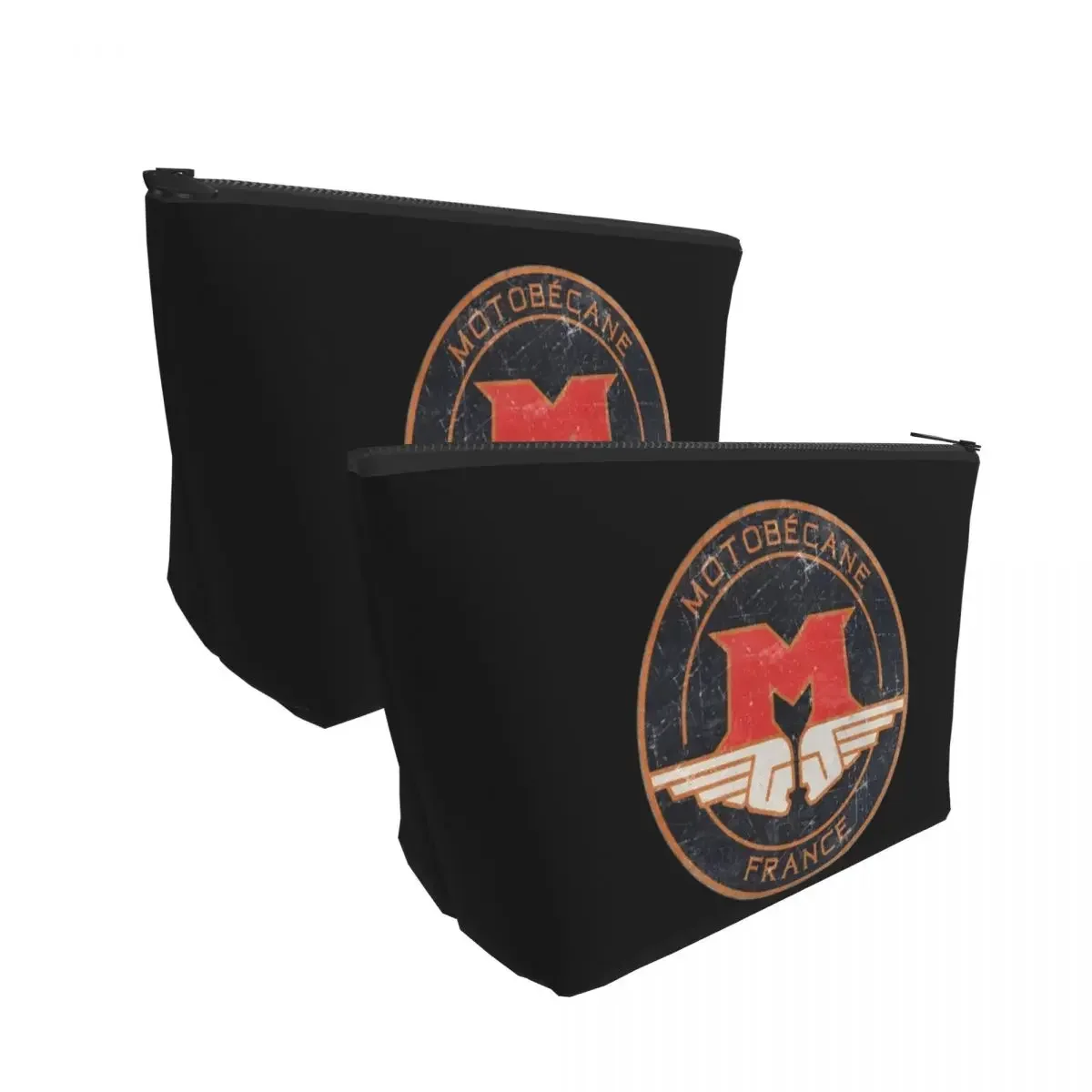 Motobecane Retro Badge Makeup Bag for Women Cosmetic Bags Travel Toiletry Storage Pouch Organizer Dopp Kit Box