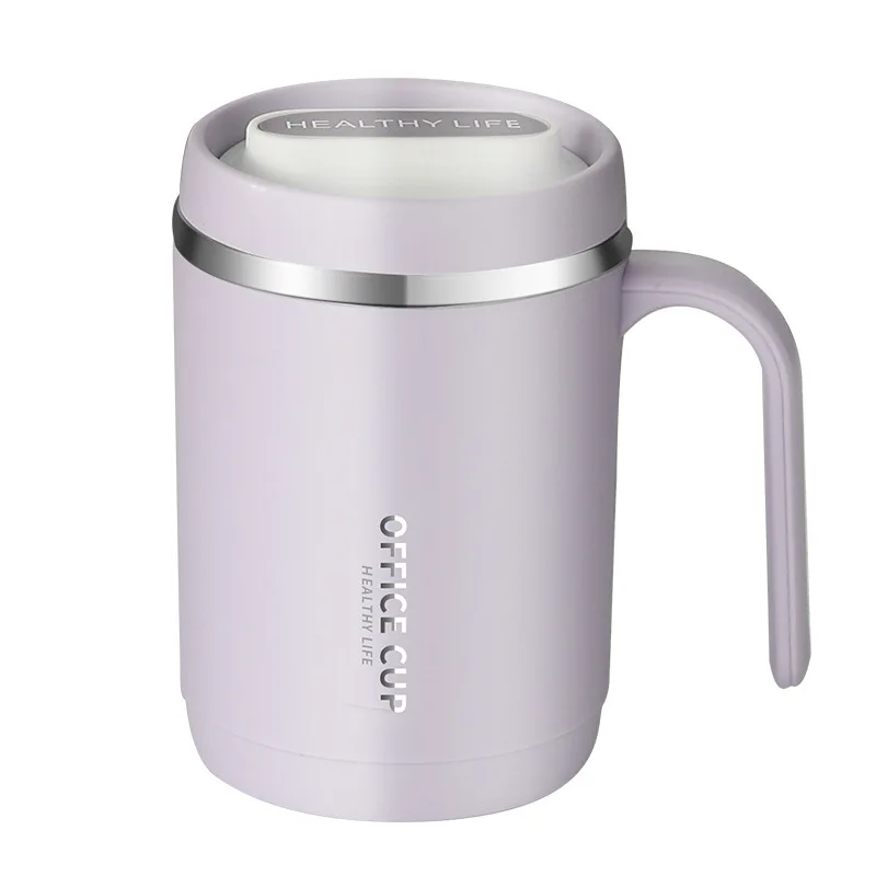 

304 Stainless Steel Double-layer Mug 500ml Coffee Cup Cups and Mugs Beautiful Tea Mugs Mug With Lid Drinkware Original Beer Cute