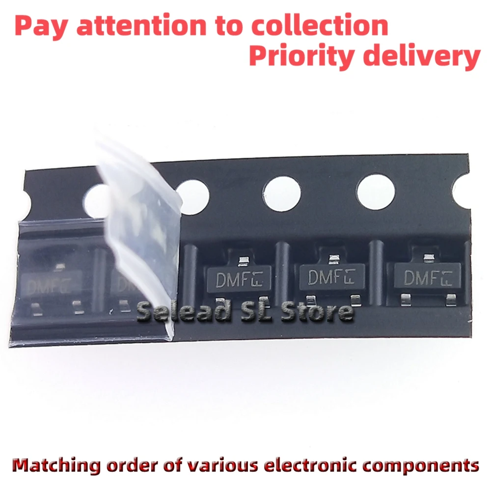 شاشة حريرية: DMF SOT-23 ، ESD و TVS ، صمام ثنائي للحماية الكهروستاتيكية ، أصلي ، شحن مجاني ، جديد ، 50 لكل عبوة
