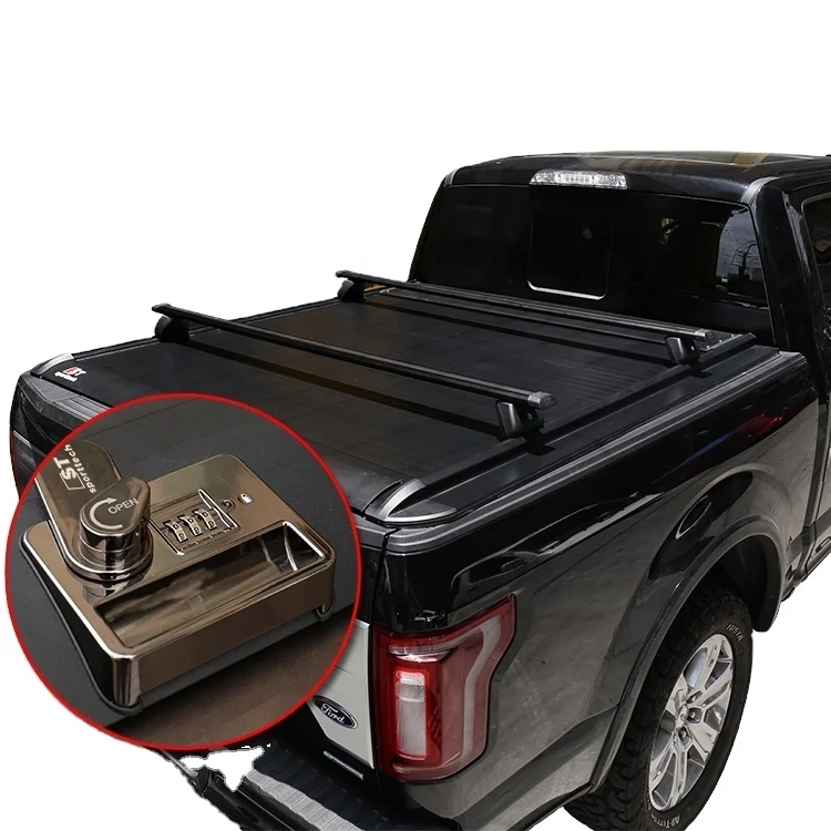 

Pickup Car Accessories with Password Lock Tonneau Covers retractable Cover For Ford F150 Accessories 2017-2022