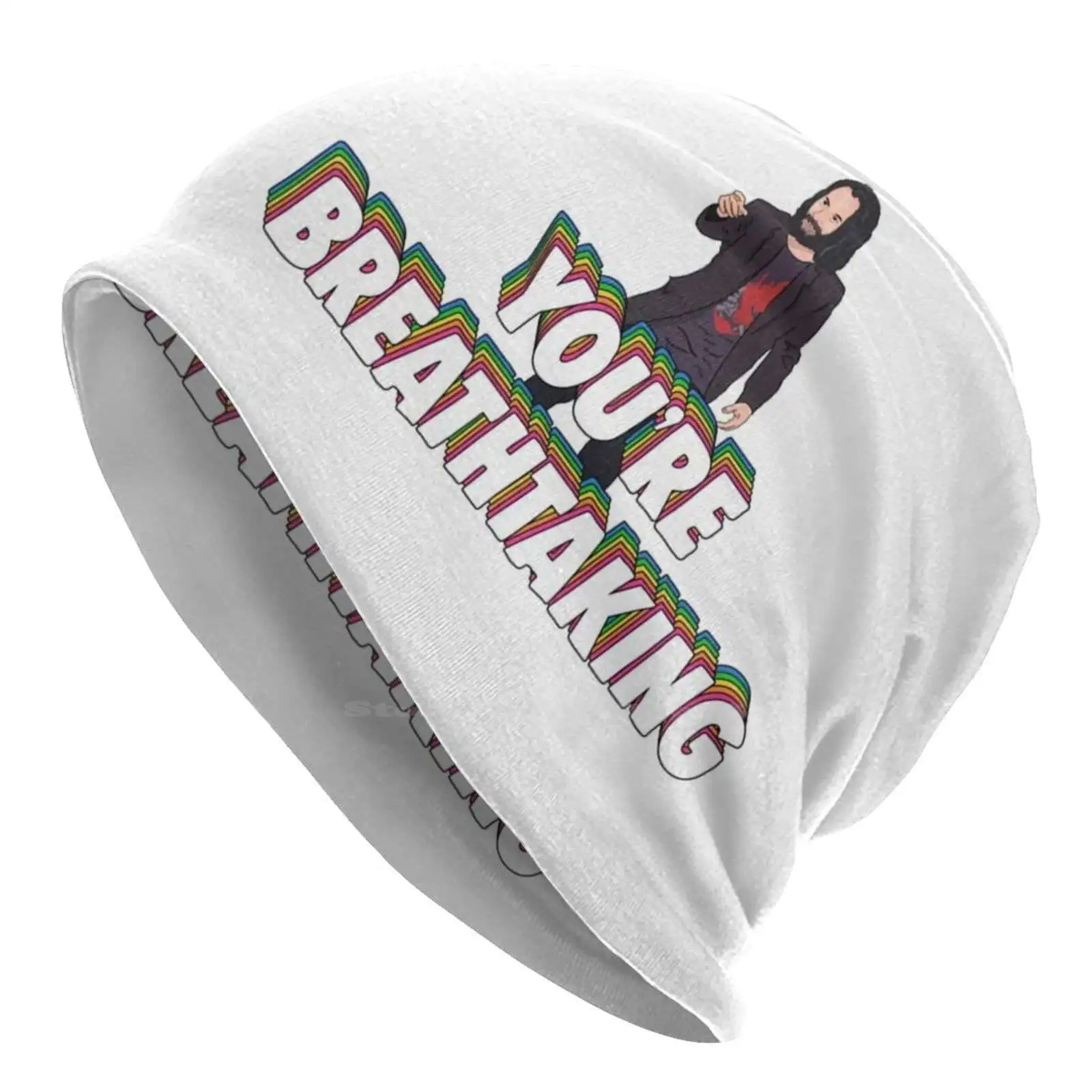 You're Breathtaking Keanu Reeves Memes Knitted Hat Warm Beanie Outdoor Caps Keanu Reeves Fan Heartwarming Keanureeves Wholesome