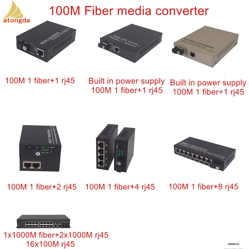 Gigabit 4 Port Ethernet 1PORT Fiber optic Media Converter network switches IP camera