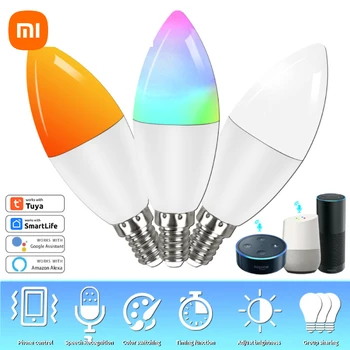 E14 Smart Wifi Led-lamp 5/7/9W RGBCW Led-lamp Werkt met Alexa Amazon Home Yandex Alice Smartthings