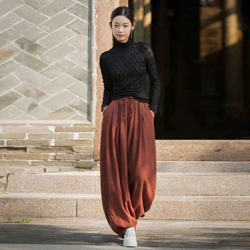 

Autumn Original Loose Tea Dress: Hand-Dyed Qipao with Chinese Collar