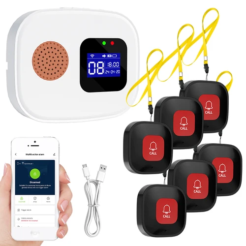 Botón de llamada de enfermera para ancianos, pantalla Digital, sistema de alerta de Hospital, timbre de llamada, aplicación inteligente para restaurante, WiFi