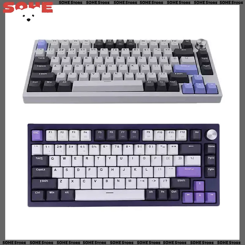 Teclado Mecânico Personalizado Colorido KB8pro PBT 2.4G Tri-Mode Hot-Swap Totalmente em Alumínio RGB Gasket Acessórios para PC FPS