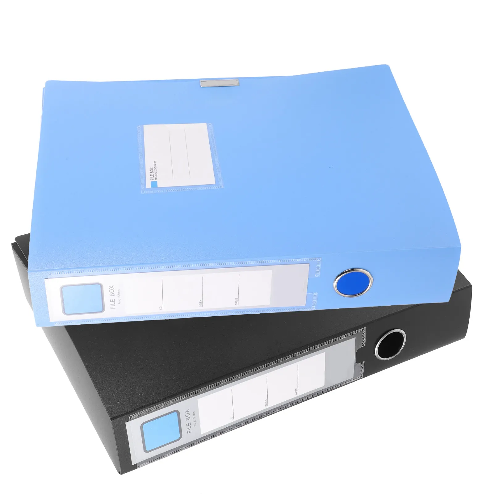 

2Pcs Wear-Resistant PP File Storage Box Large Capacity A4 File Folder Organizer Desktop Document Organizer Office Paper Box