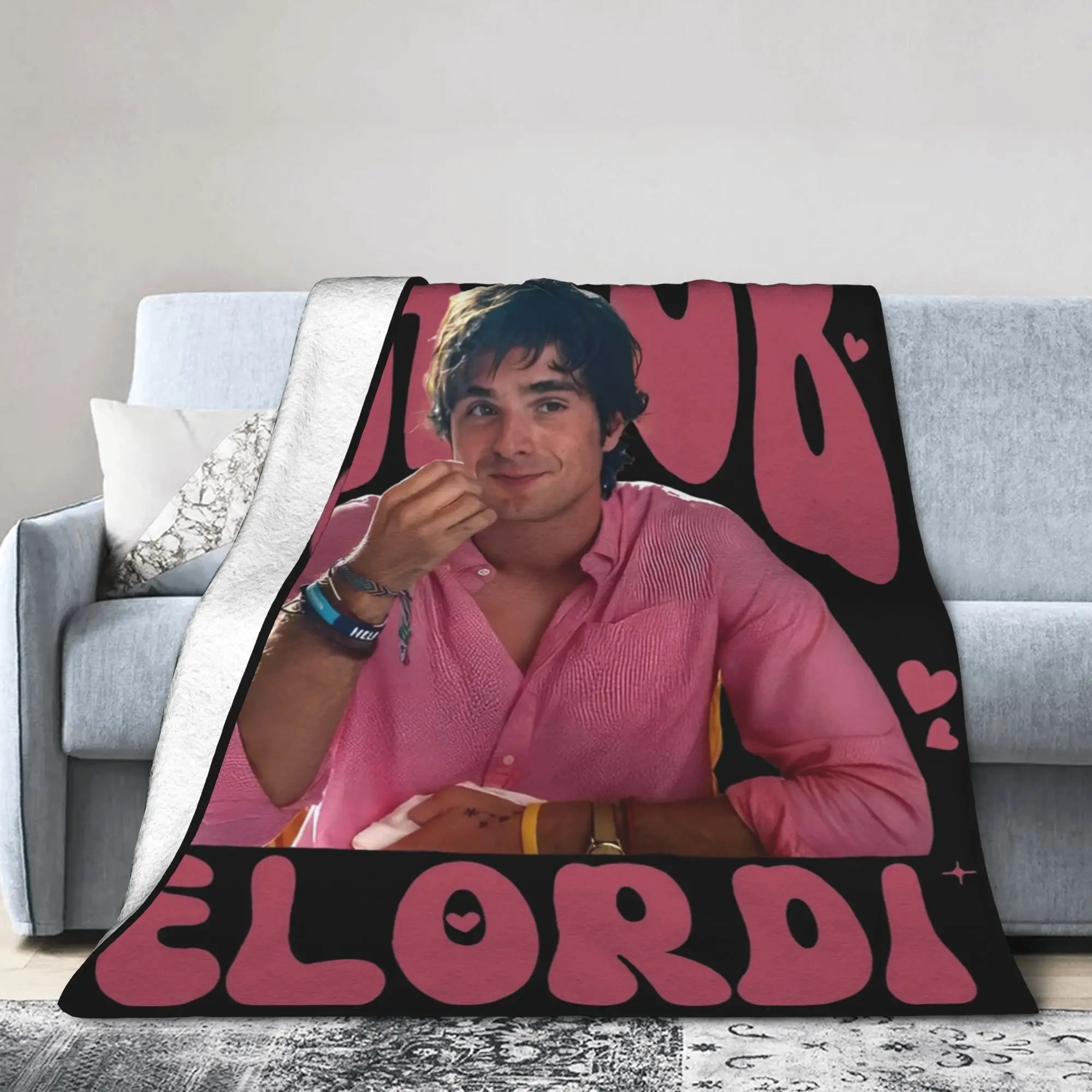 Romantic Jacob Elordi Soft Blanket  Camping Plush Throw Blanket Funny Couch Chair Flannel Bedspread Sofa Bed Cover