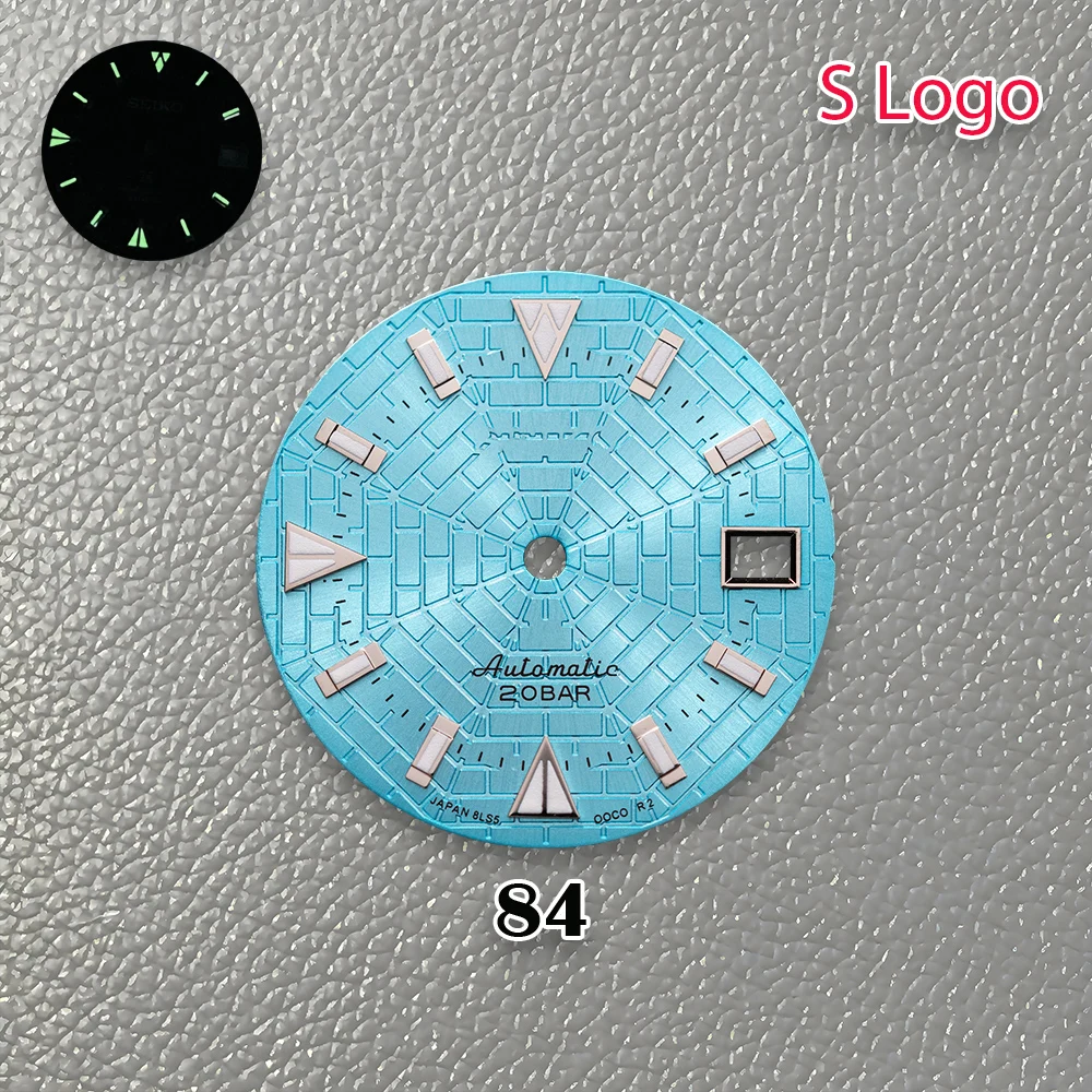 جديد 28.5 مللي متر S شعار أذن البحر غواص الهاتفي الأخضر Noctilucent صالح NH35/NH36/4R حركة المبيعات الساخنة ساعة تعديل الملحقات