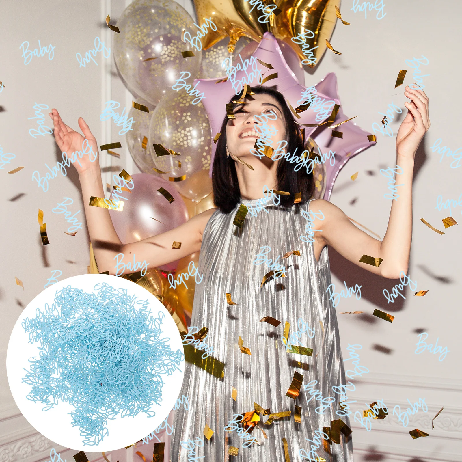 

Shower Confetti Gender Reveal Table Decorations English Alphabet Design Romantic Celebrations Birthday Confetti