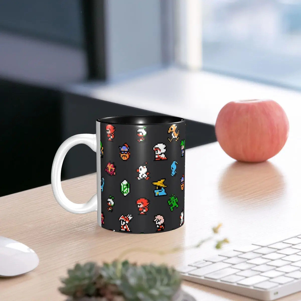 

Final Fantasy Pixel Board Mug Funny Ceramic Coffee Cups Tea Mugs Milk Cup Drinkware Gifts for Friends