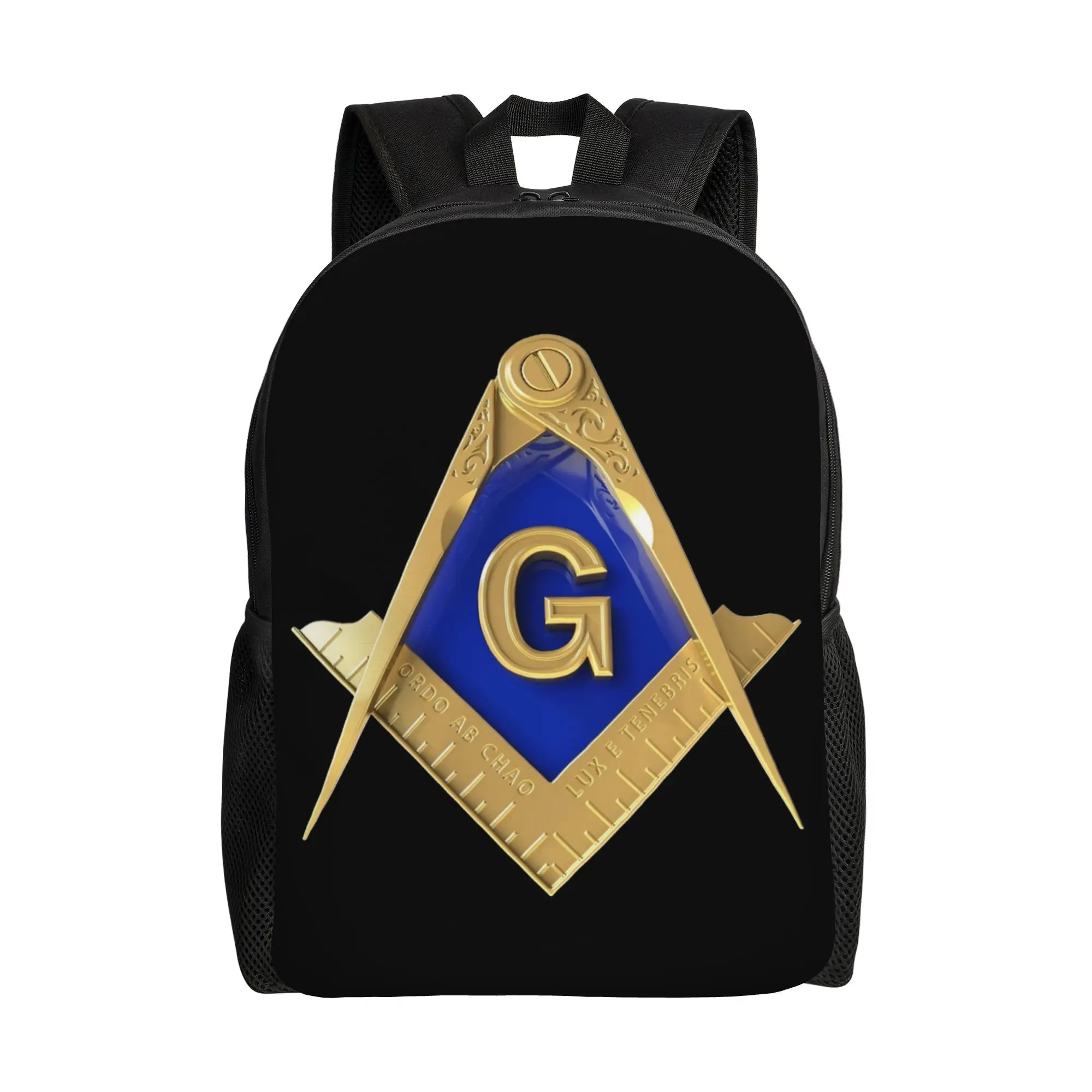 

Классический рюкзак Freemason Gold Square Masonic, спортивный рюкзак для старшей школы, деловой рюкзак Mason Daypack для мужчин и женщин, сумка через плечо для колледжа