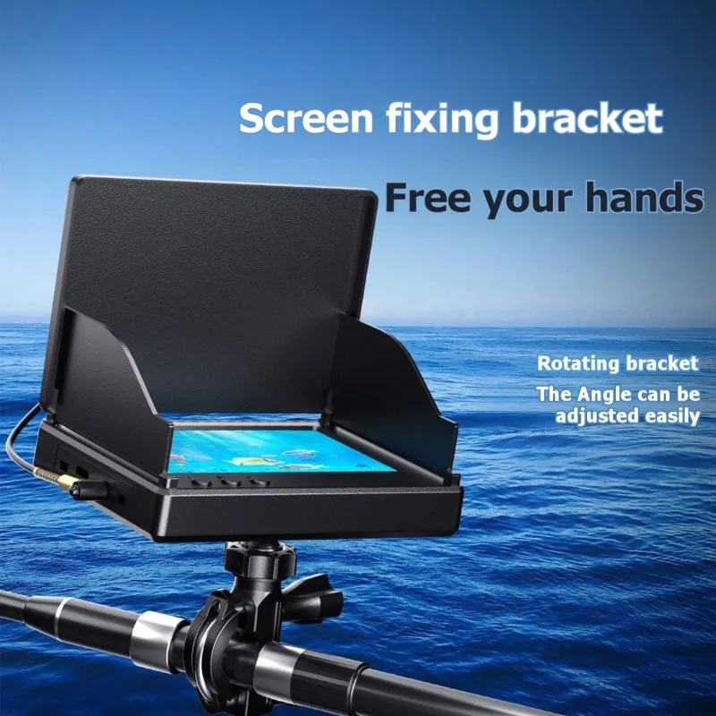 ABVE-Fishfinder Underwater Camera 4.3Inch IPS Display Waterproof Wide Angle Infrared Night Vision For Ice Fishing On River Boat