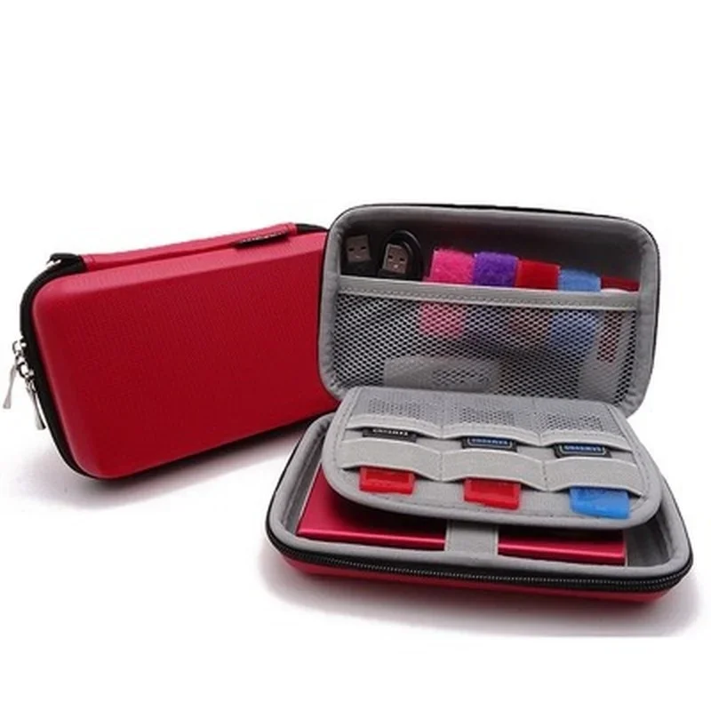 Portable Hard Drive Protective Cover EVA Material Power Bank USB Cable Charger Storage Bag Zipper Bag