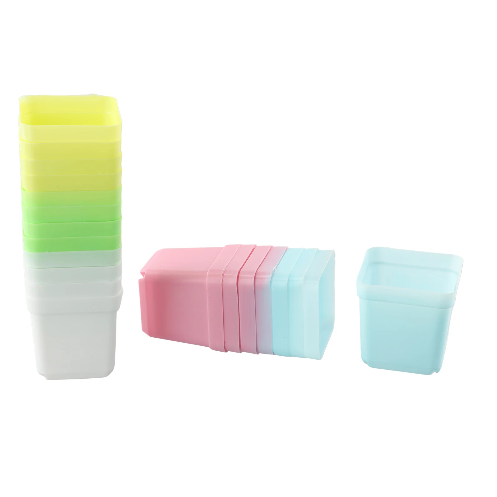 Farbmischung Vaso da fiori Blumentopf Decorazioni da giardino Gartendekoration Home Office Quadratisch in plastica 20 Stück / Set