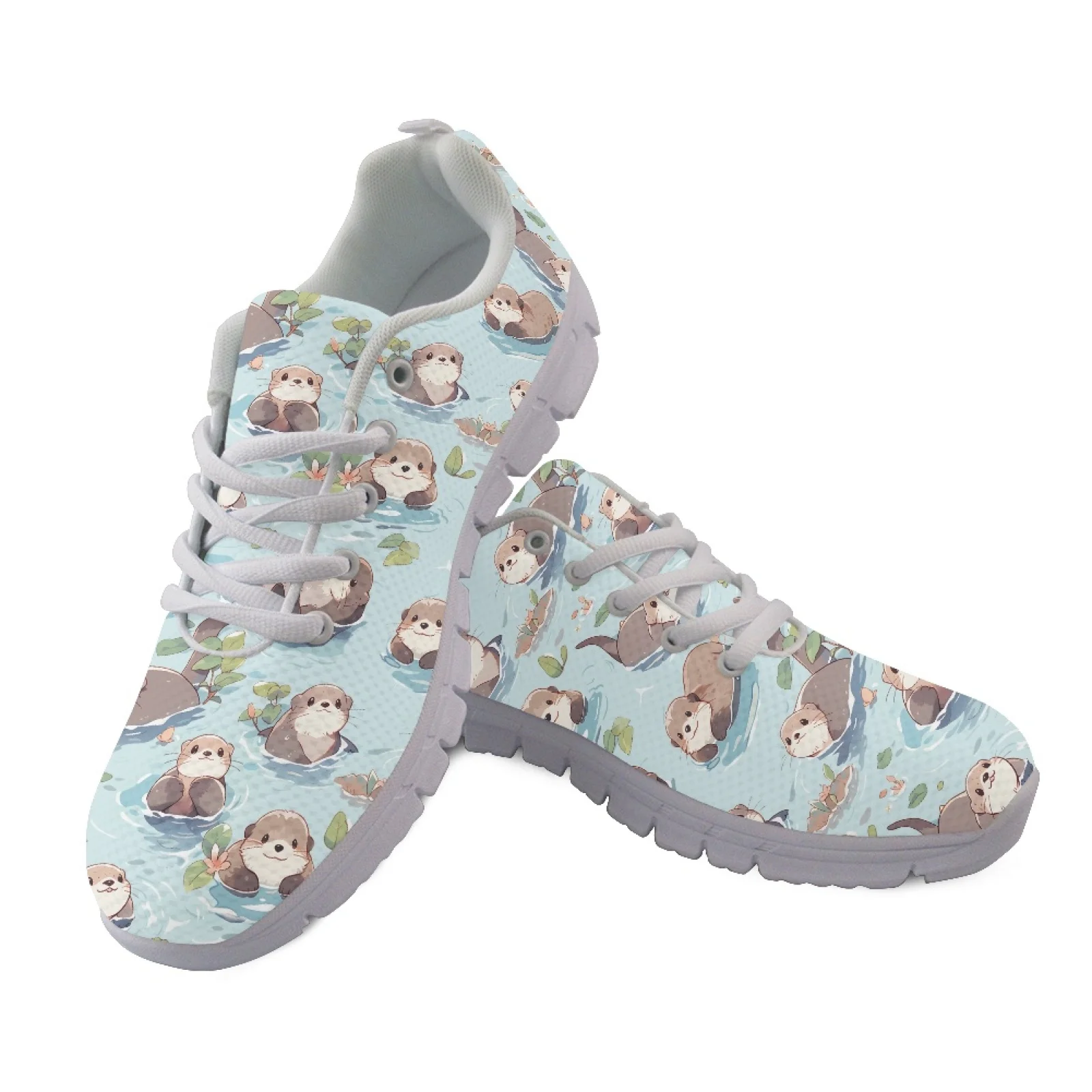 Coloranimal Frog Music New Design Walking Sneakers Running Mesh Sneakers Breathable Tennis Shoes for Women