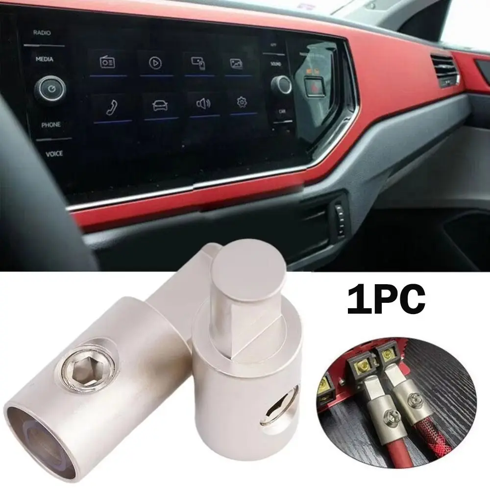 

New Pure Copper Car Audio Connector 1/0 Gauge To 0 Gauge Silver Car Speaker Wire Terminal Audio Amp Input Adapter