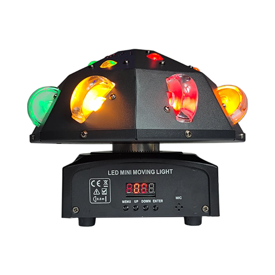 

Stage Light Led Colorful Whirlwind RGBW 4in1 Rotating Moving Head Disco Light Pattern +Laser Professional Dj Party Club Wedding