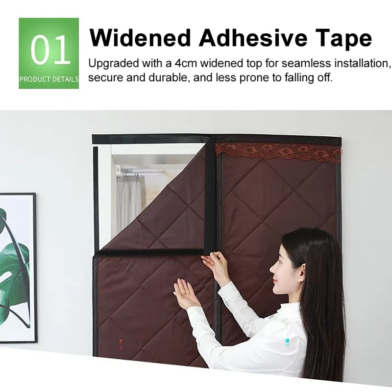 Windproof Waterproof Cotton Curtain Insulated Door Curtain Energy Saving Privacy Soundproof Heater Room Magnetic Thermal