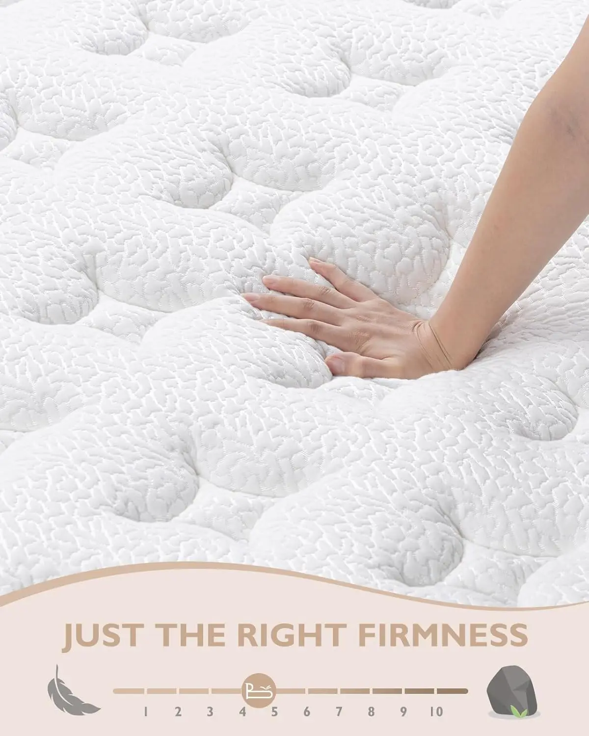 Queen Mattress - 14 Inch Hybrid Mattress in a Box - Individually Wrapped Coils for Pressure Relief and Motion Isolation