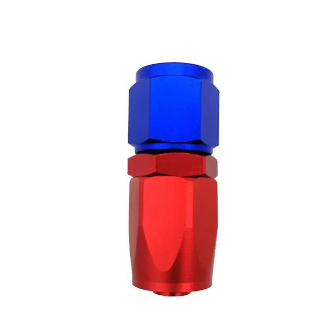 AN4-16 Herbruikbare draaibare slangkoppelingset 0/45/90/180 °   Blauw/rode adapter voor PTFE-oliebrandstofleiding - motorracewagen vrachtwagen