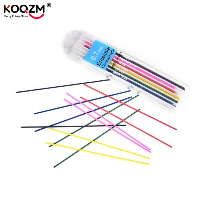 6color 2pcs/color 0.7 mm Mechanical Pencil color lead Refill office & school writing Drawing supplies Colored