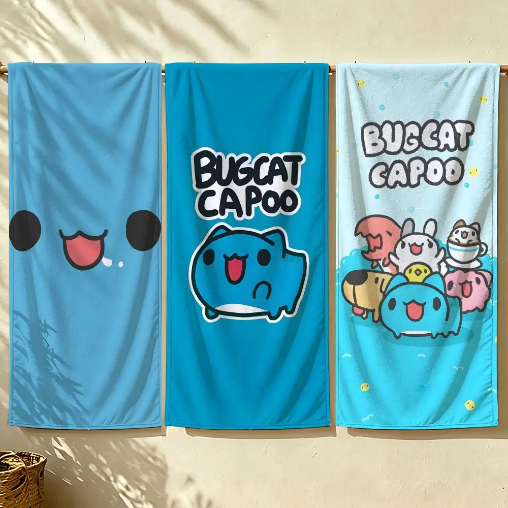 Cartoon B-Bugcat C-Capoo Towel Beach Towel, Quick Drying Absorbent Bath Towel for Swim, Gym, Camping, Outdoor Hot