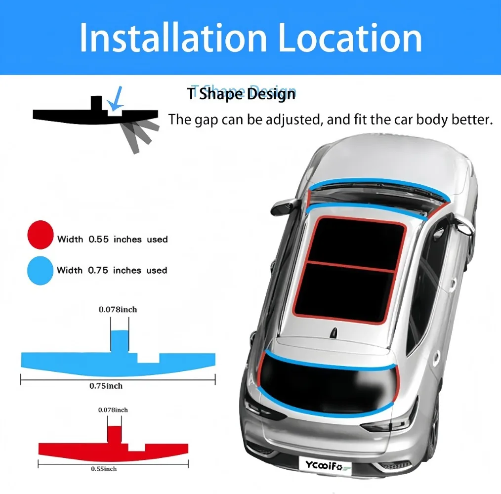 Automotive Universal Sealing Strip Front Windshield Gap Sealing Strip Waterproof Dustproof Soundproof Elastic Rubber Strip