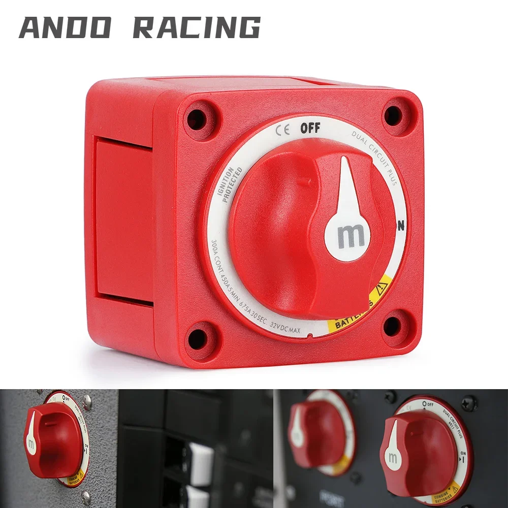 

Двойная цепь плюс разъединитель аккумулятора мини-водонепроницаемый M-серии 32 В 300 А RV автомобиль лодка переключатель аккумулятора изолятор