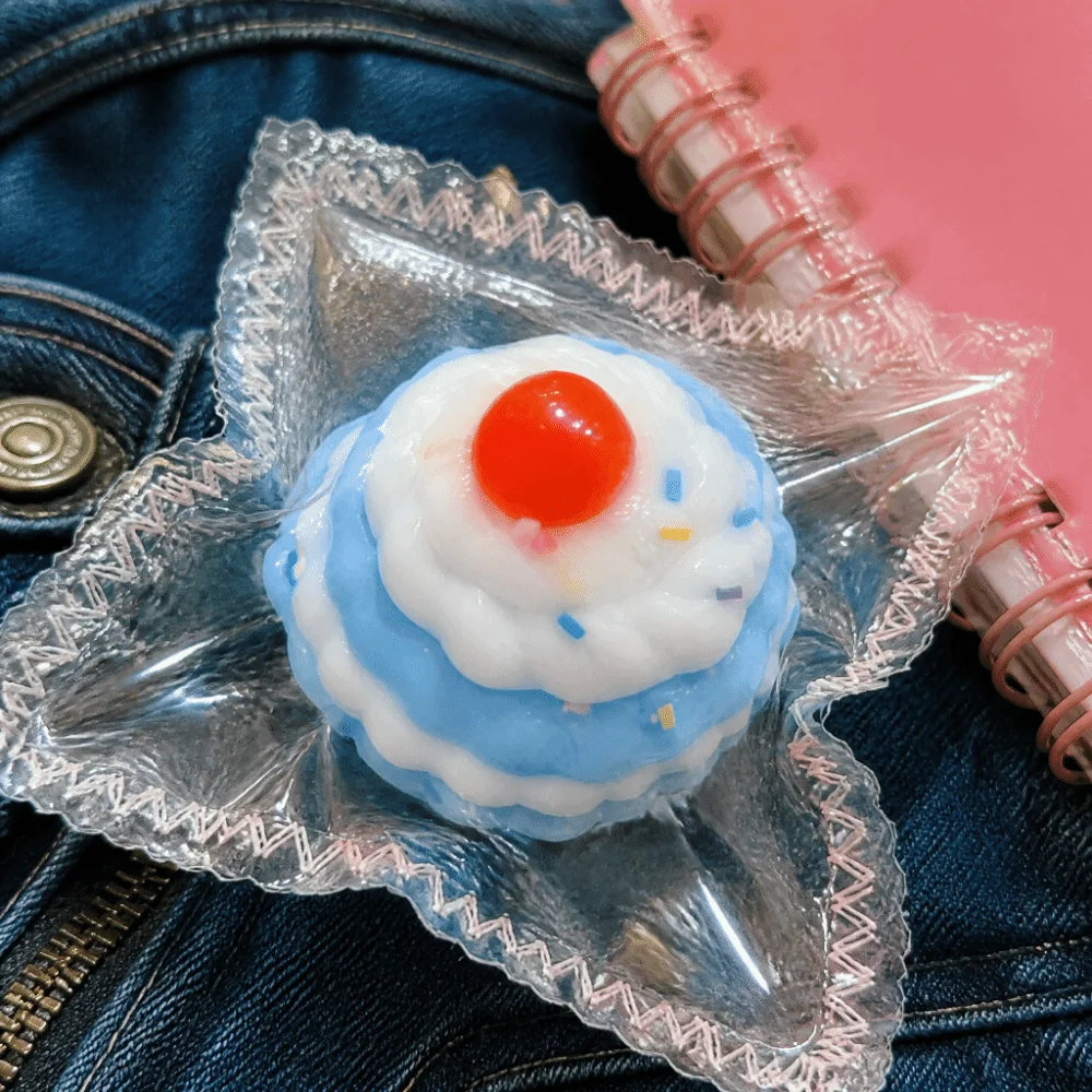 Simulated Food Cream Cake Squeeze Keychain Quick Rebound Super Soft Slow Rebound Pendant Kneading Elastic Fidget Gift Giving