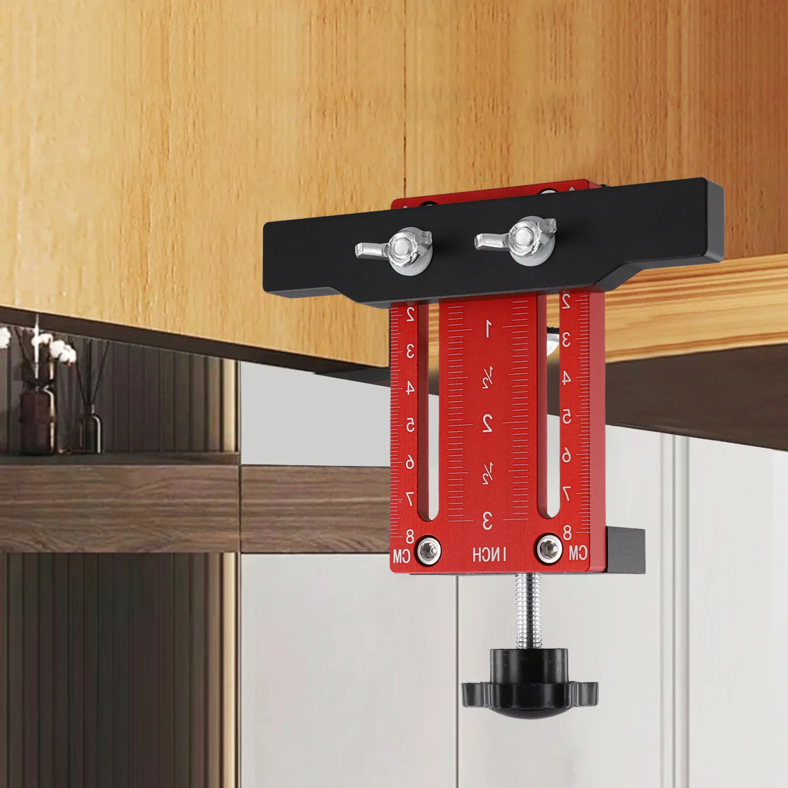 Алюминиевый монтажный приспособление Приспособление для монтажа дверей шкафа DIY Обустройство дома Сверхмощный инструмент Регулируемая по высоте опора