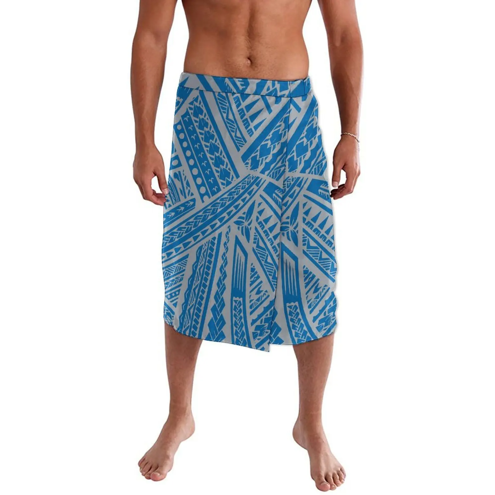 مريلة الشاطئ البولينيزية التقليدية لجزر المحيط الهادئ الصيفية، ميزات مخصصة لجزيرة سارونج لافالافا Ie Faitaga للرجال