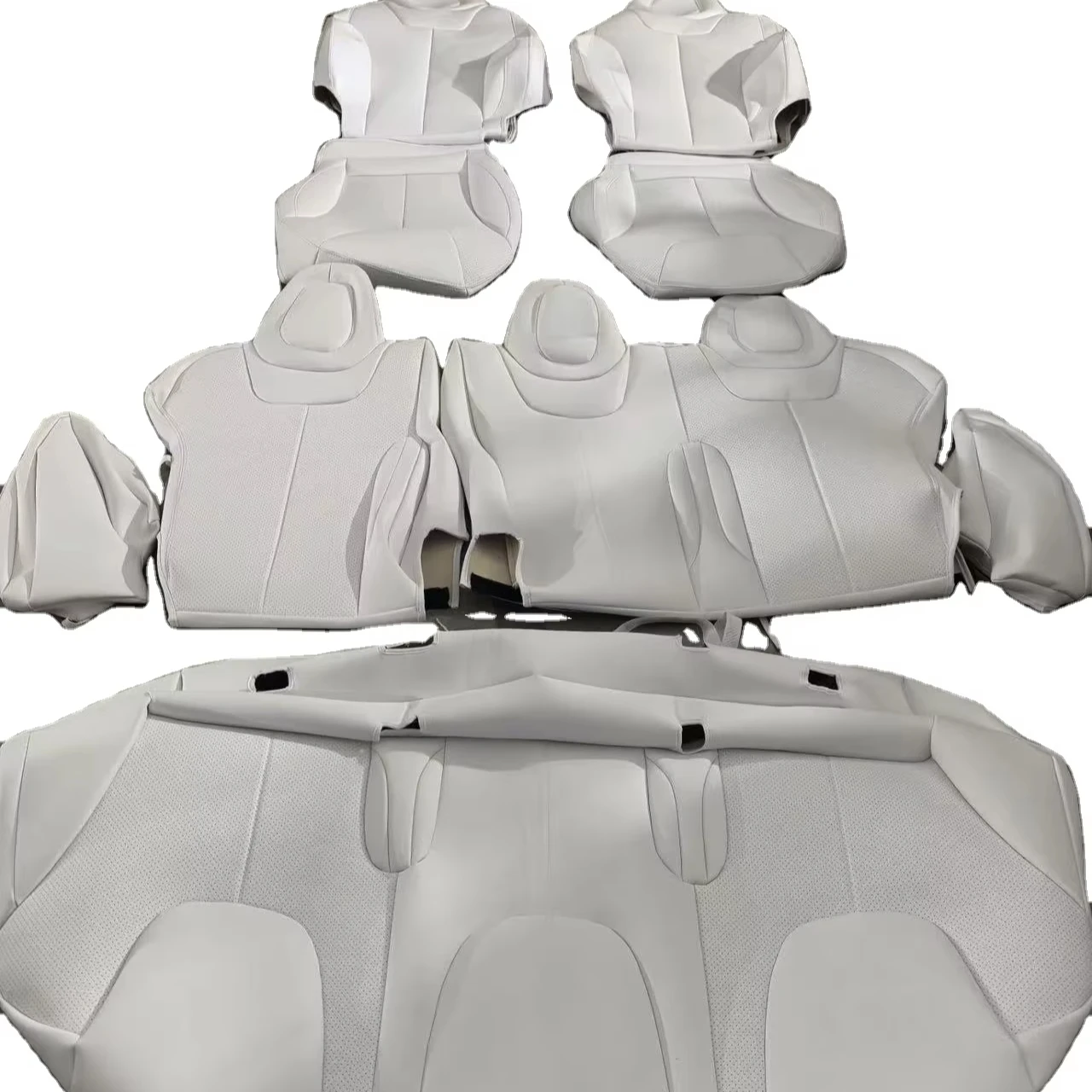 Coprisedili in Pelle Napa di Alta Qualità per Tesla Model 3/Y/S/X, Set Completo, Accessori Interni Eleganti e Protettivi