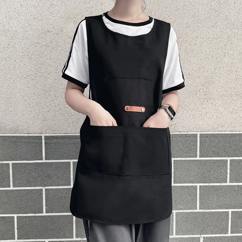 Custom Company Brand LOGO Advertising Shirt Vest Worker Clothes Uniform Waistcoat Overclothes Cleaning Cotton Apron Man Woman