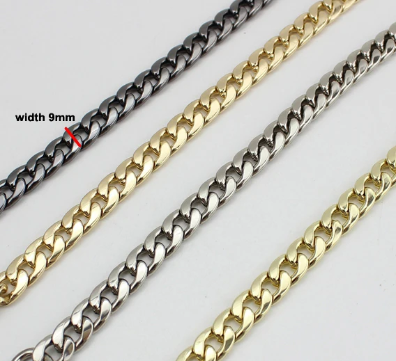 5 meters/lot 4 colors 9mm width chains metal(NO hooks),top ending hot selling gold chain designs for ladies