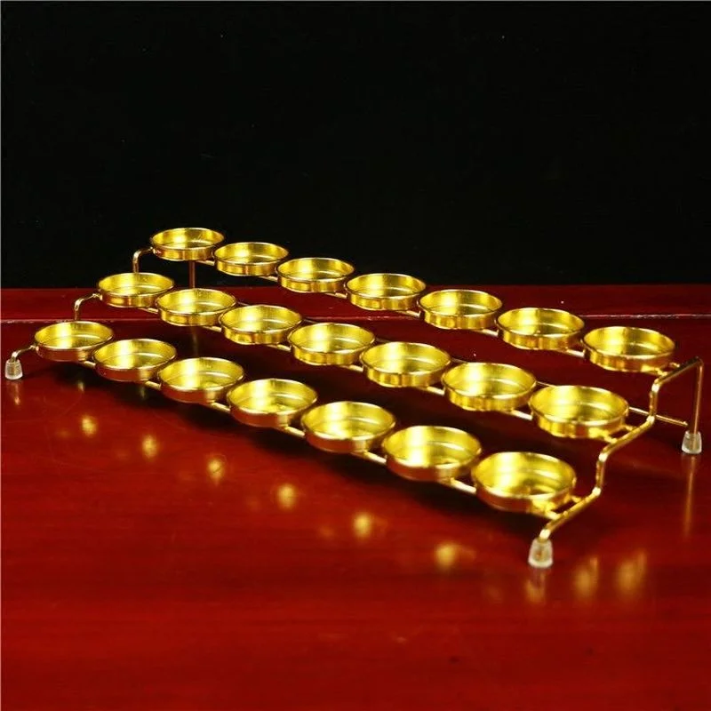 

Tibetan Buddhist Buddha Butter Offering Light Lamp Holder Lotus Lamp Holder