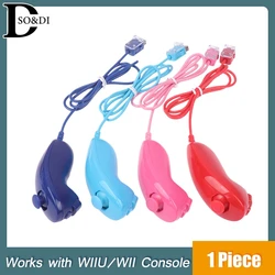 1Pcs Wired Nunchuck For Wii U Joystick Game Controller Hand Curved Game Handle Controller Nunchuk For Wii Gamepad Accessories