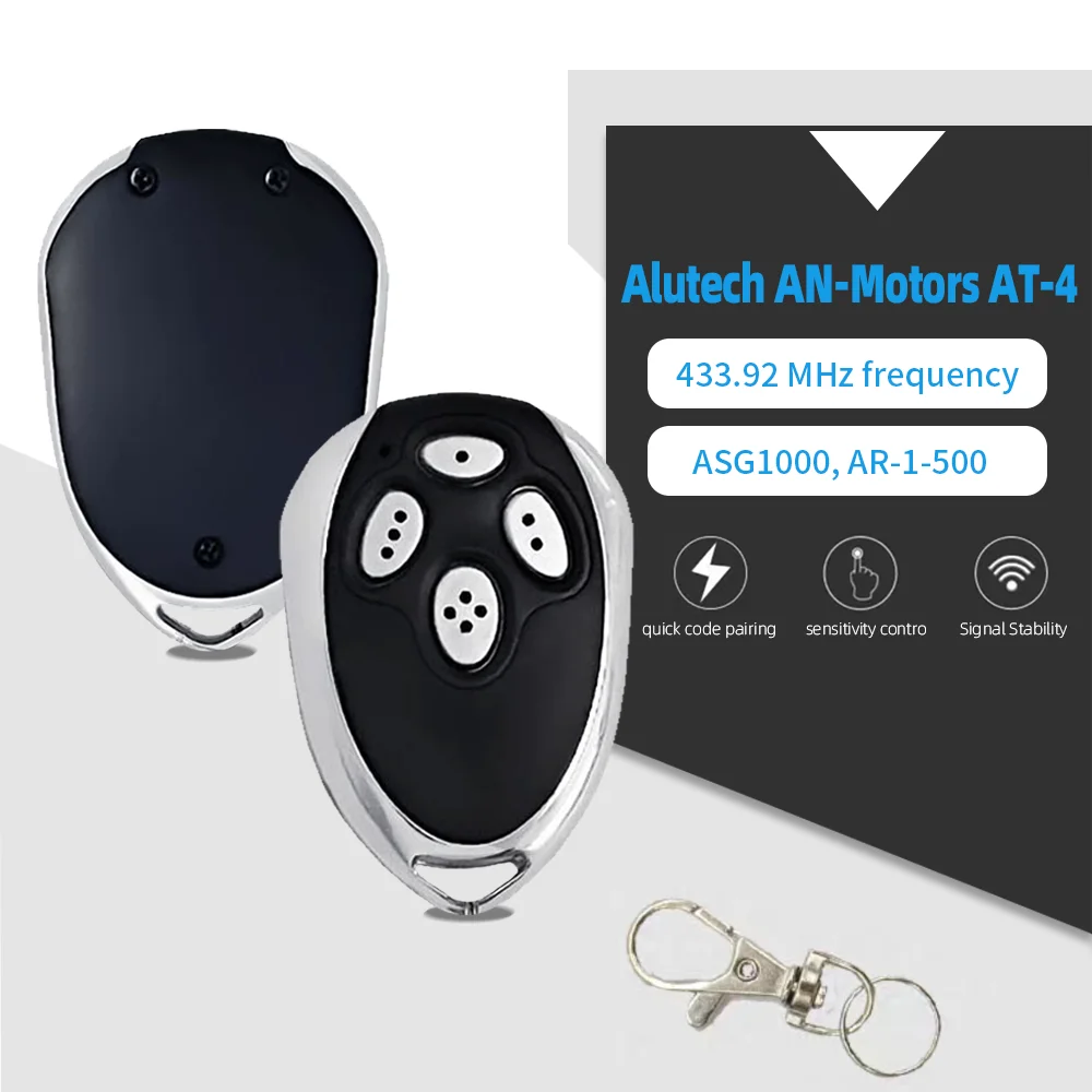 

Garage Door Remote Control An Motors AT4 ASG1000 Alutech AT-4 AR-1-500 ASG600 Remote Control 433MHz Rolling Code 4 Button