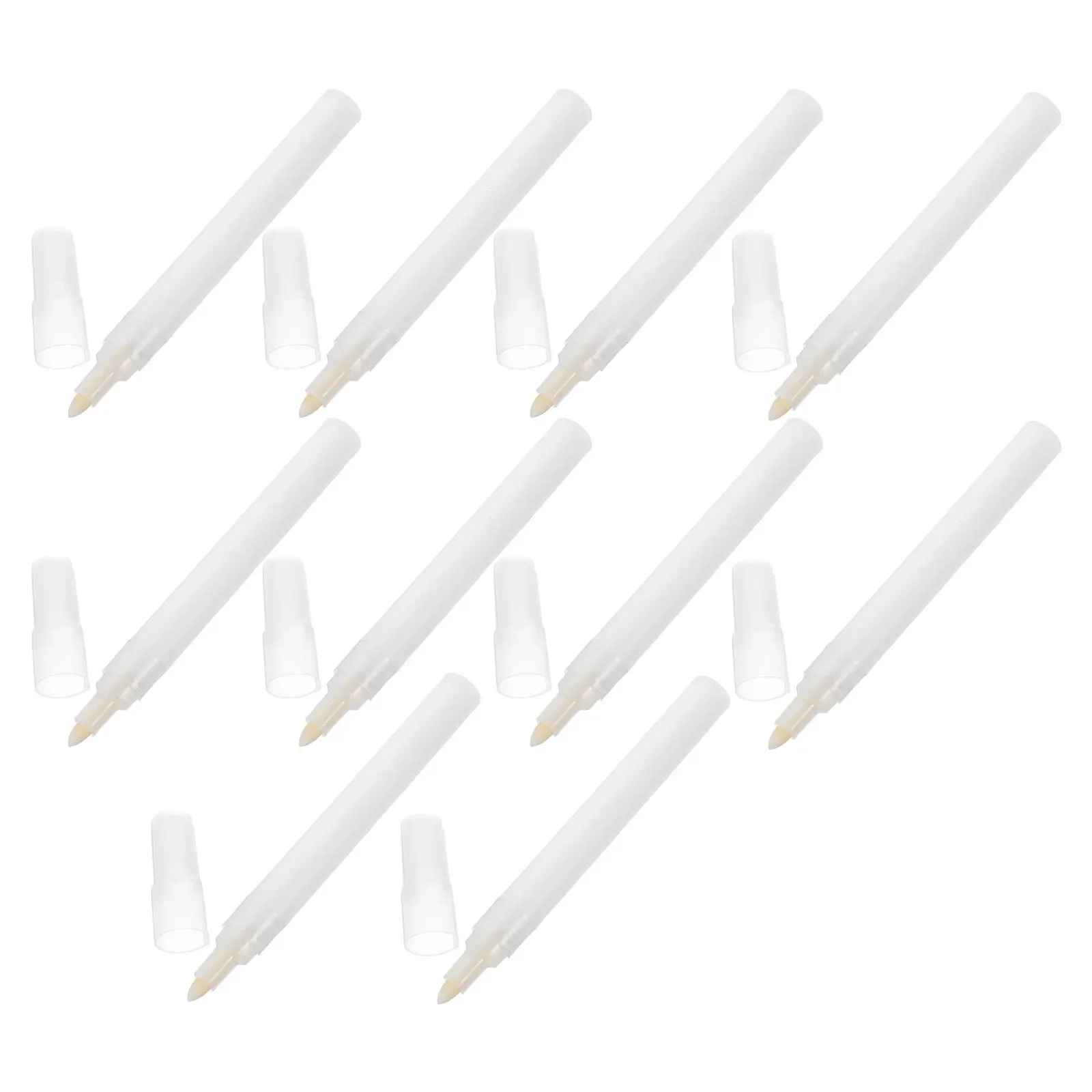 10Pcs Empty Fillable Paint Markers 6Mm Tip Clear Refillable DIY Art Markers Reusable Blank Acrylic Permanent Pens for Paper