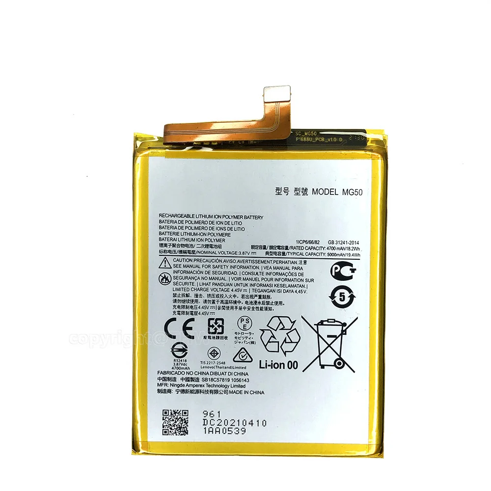 100% batería Original genuina de alta calidad 5000mAh MG50 batería para Motorola Moto G9 Plus XT2087-1 + herramientas gratuitas