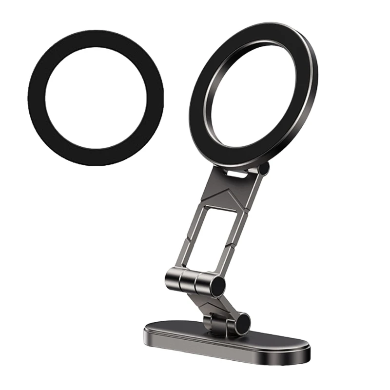 U75B Three Folding Car Navigation Phone Stand Secure Grip for Kitchen Gym Use