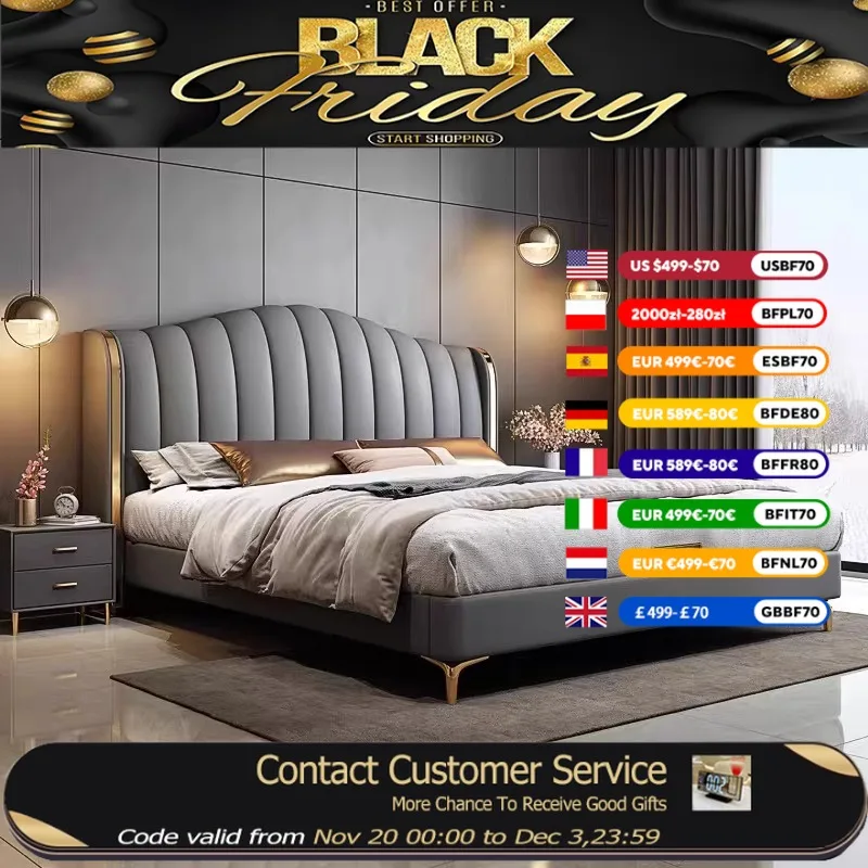 

Minimalist Base Double Bed Frame Mattress Design Modern Cheap Double Bed Storage Luxury High Cama Matrimonial Bedroom Furniture