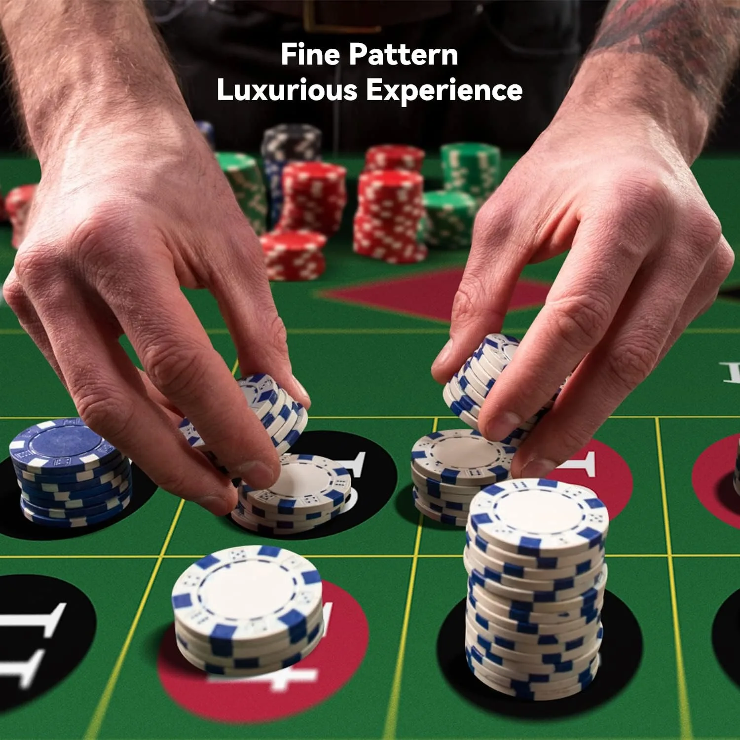 120x60 cm verde roulette tappetino da gioco in gomma silenzioso e antiscivolo tappetino da gioco per scacchi e carte accessorio per l'intrattenimento