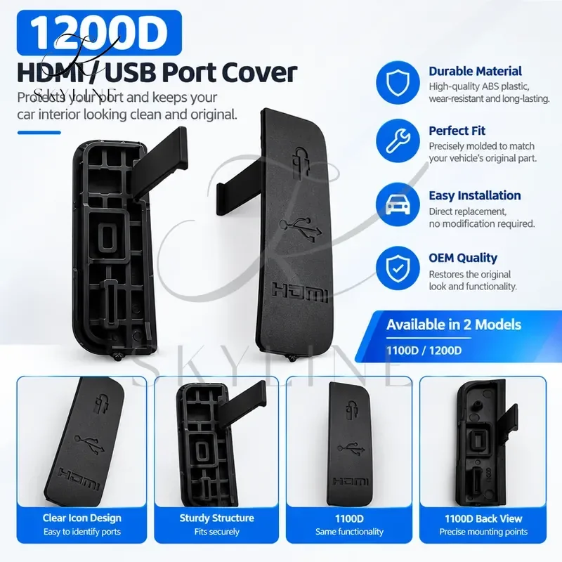 For Canon EOS 1100D 1200D 1300D Side Leather Port USB Rubber Cover Camera Decorative Accessories Repair Replacement Parts